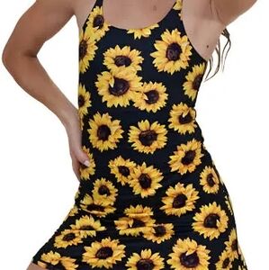 EUC CVG Active Sunflower Print Dress/Romper